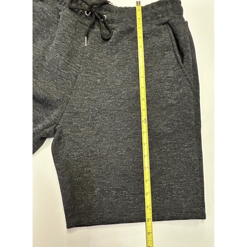 J.Come Mens Charcoal Gray Heathered Knit Drawstring Sweat Shorts Size Large - Picture 4 of 10